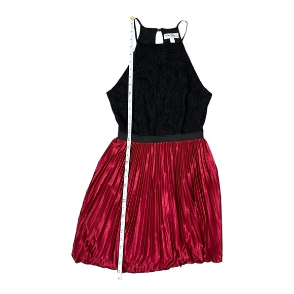 Lots of Love by Speechless Black & Red Pleated Dress - Size Small - Picture 10 of 11